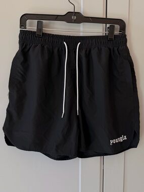 YoungLA Men’s Solid Black Shorts Size Small